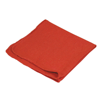 Carrand 40047 10-Pack Cotton Shop Towels, 13 X 14" , Red