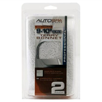 Terry Cotton Polishing Bonnet, 9 in. - 10 in., for Application and Removal of Wax, Polish and Compounds