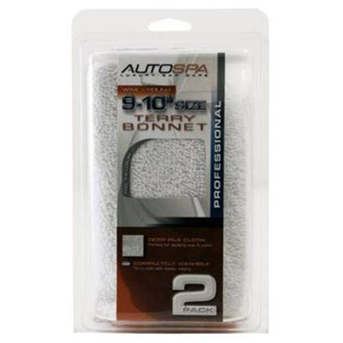 Terry Cotton Polishing Bonnet, 9 in. - 10 in., for Application and Removal of Wax, Polish and Compounds
