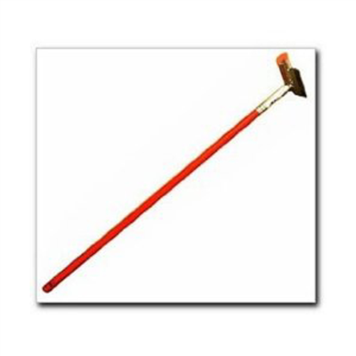 Window Squeegee, 8" Metal Head with Rubber Blade and Net Covered Foam, 32" Wood Handle