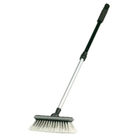 Carrand 92022S Flow Through Wash Brush, 8" Wide, with On/Off Water Control, Telescoping Handle Extends to 40"
