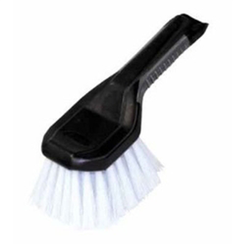 Tire and Bumper Brush, Stiff Bristles, Attaches to Any Standard Threaded Pole, Molded Handle, Carded