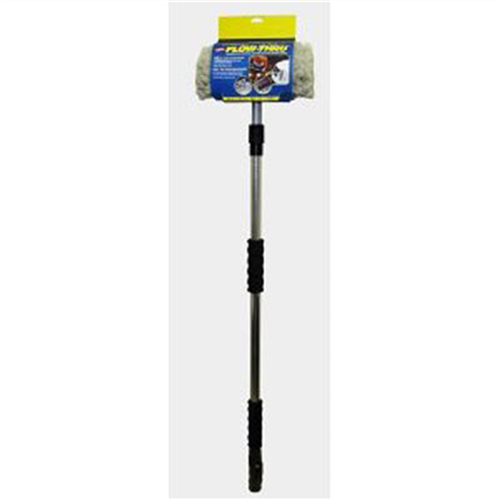 Flow Through All Side Wash Brush, 10" Wide, with Variable Water Control, Handle Extends to 68"