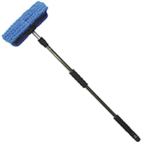 10 in. Wide Wash Brush with 65 in. Aluminum Extension Flow-Thru Handle