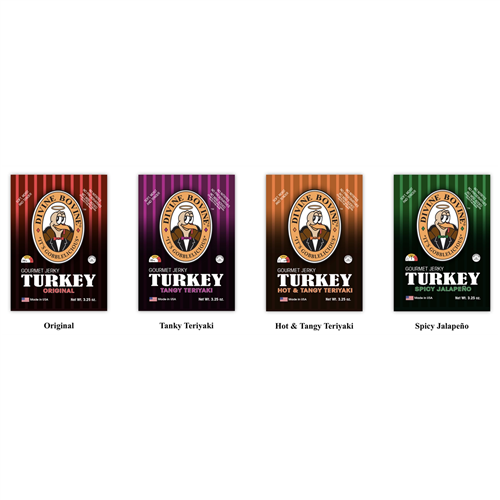 CURIEN TURKSAMPLER Divine Bovine Turkey Jerky (12 Pack)