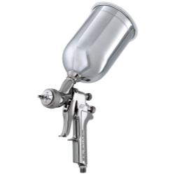 Gravity Feed HVLP Paint Gun with 1.3, 1.4, 1.5mm tips and Aluminum Cup
