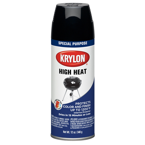 Krylon 12 oz. BBQ & Stove Black Aerosol Black Paint