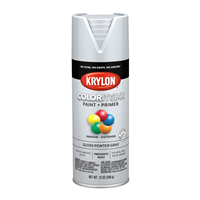 Krylon 5531 Krylon COLORmaxx Paint + Primer, Gloss Pewter Gray