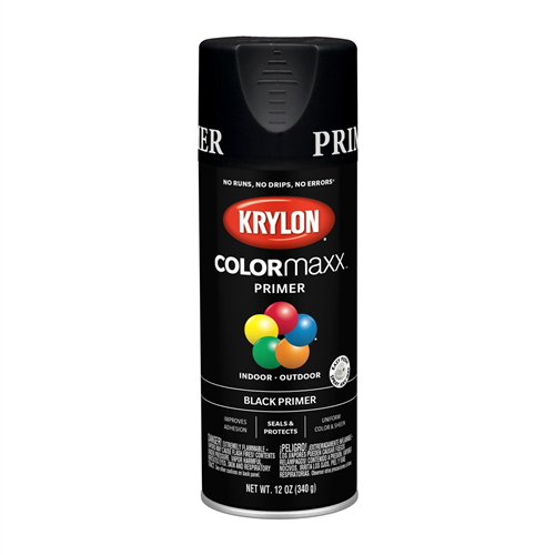 Krylon 5581 Krylon COLORmaxx Paint + Primer, Black Primer