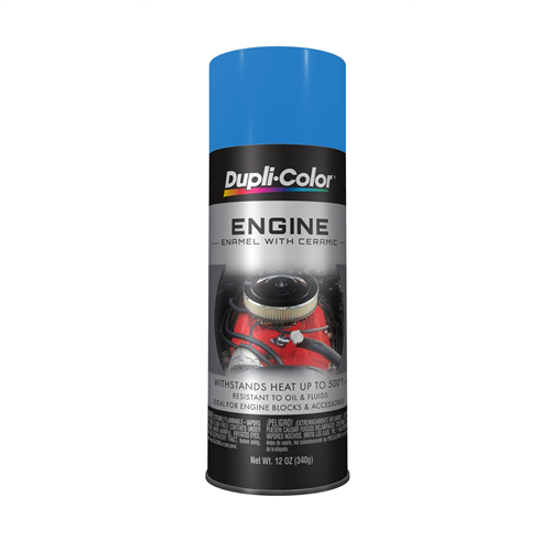 Engine Enamel Paint, Chrysler Corp Blue, 12 oz Can, Contains Ceramic Resins