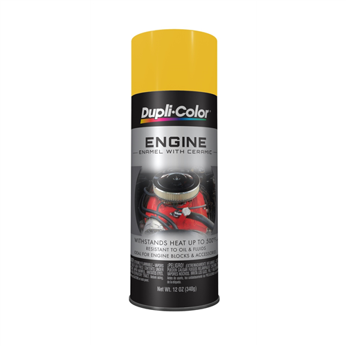 Engine Enamel Paint, Daytona Yellow, 12 oz Can, Contains Ceramic Resins