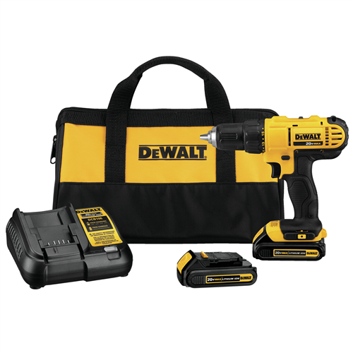 DeWalt 20 Volt Max Comp Drill / Driver w/ (2) Batteries Kit