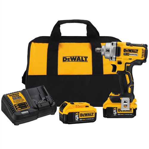 DeWaltÂ® 20V MAX XR 1/2 in. Compact High Torque Impact Wrench Kit