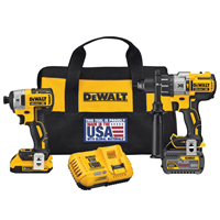 DeWaltÂ® FLEXVOLT Cordless Hammerdrill & Impact Driver w/ (2) Batteries Kit