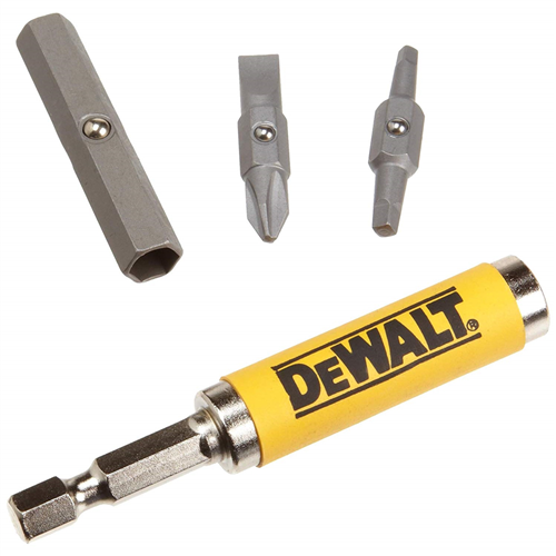 DeWalt 6-in-1 Flip and Switch Driver System, #2Ph/#8Sl - #2Sq/#1Sq 1/4" Nutsetter, 5/16" Nutsetter (4-Piece Tool)