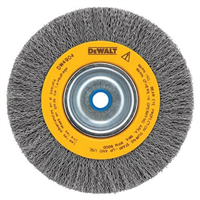 DeWalt 8" Crimp Wire Bench Grinder Brush - Medium Face