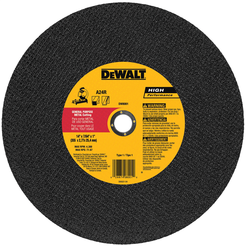 Dewalt Tools Dw8001 Dewalt 14" Chop Saw Wheel