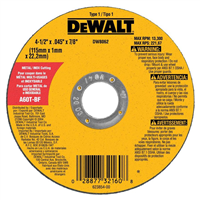 DeWalt 4.5" HP Type-1 Metal Cutting Wheel (Each)