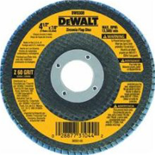 DeWalt Type 29 4.5" x 7/8" 60-Grit Zirconia HP Flap Disc