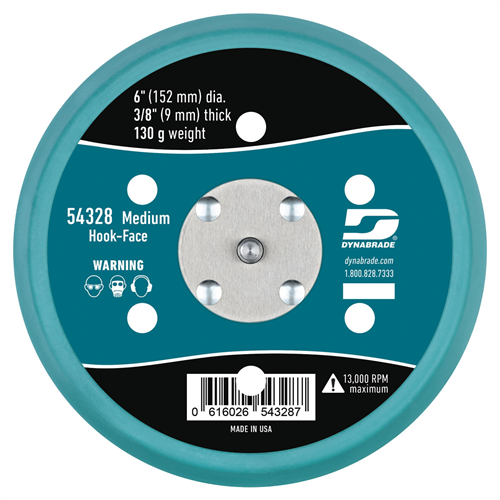 DynabradeÂ® 6 in. Hook-Face Sanding Pad