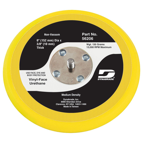 DynabradeÂ® 6 in. Diameter Non-Vacuum Disc Pad, Vinyl-Face