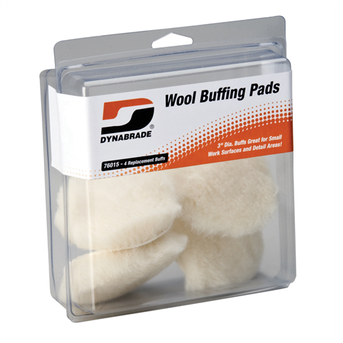 3" Synthetic Wool Pads (Four In Clear Pkg.) - Dynabrade Products