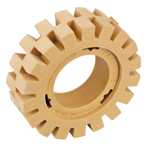 4" (102 mm) Dia. x 1-1/4" (32 mm) Wide Beige Rubber Eraser Wheel