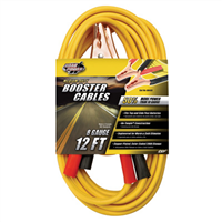 Medium Duty Battery Booster Cables, 12 Foot, 8 Gauge, with 200 Amp Clamps