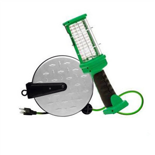 LED Work Light Reel, 72 LEDs, with Metal Housing, 16/3 30' Cord, On/Off Switch