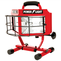 Coleman Cable L5200 Halogen Work Light, 500 Watt, Wide Angle Surround Lens, On/Off Switch, 18/3 5' Cord, UL Listed