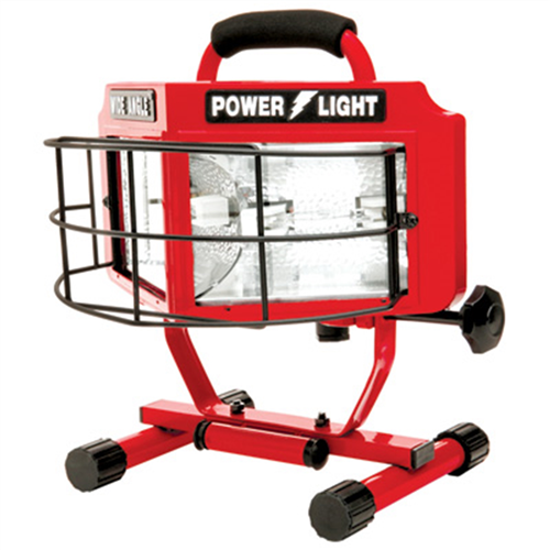 Halogen Work Light, 500 Watt, Wide Angle Surround Lens, On/Off Switch, 18/3 5' Cord, UL Listed