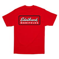 Edelbrock 289101 Edelbrock Manifold Red T-Shirt, Xl