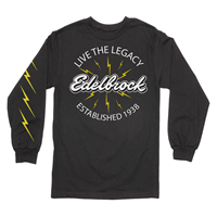 Edelbrock Live The Legacy Long Sleeve Black T-Shirt, XL