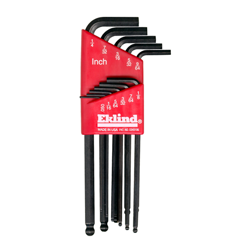 11 Piece SAE Long Ball End Hex-L Hex Key Set