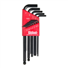 Hex Key Set 13 Pc Ball End SAE Lng .050-3/8"