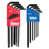 18 Piece Combination SAE and Metric Long Ball End Hex-L Hex Key Set