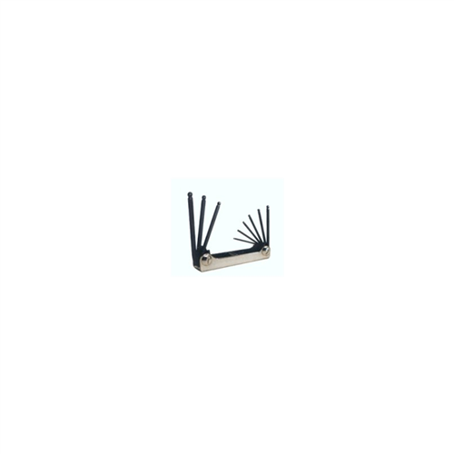 Hex Key Set 5 Pc Folding Ball End SAE 3/16-3/8"