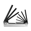 Hex Key Set 9 Pc Folding SAE .050-3/16"