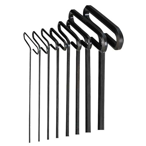 Hex Key Set 8 Pc T-Handle 6in SAE 3/32-1/4"