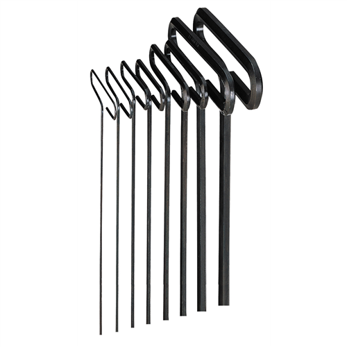 Hex Key Set 8 Pc T-Handle 9in SAE 3/32-1/4"
