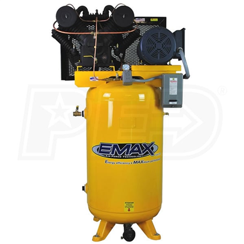 Compressor 10 Hp 2 Stg V4 1 Ph Vert 80 Gal - Emax Compressor