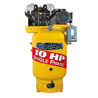 Compressor 10 Hp 2 Stage 1 Ph Vert 120 Gal - Emax Compressor