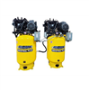 EMAX Silent Air 20hp V4 3PH 160 gallon Horizontal Duplex mounted alternating Piston Compressor --w/Pressure Lubricated pumps