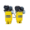 Two EMAX  10HP 3ph 80 Gallon Vertical Solo Mounted Alternating Silent Air compressors-w/Pressure Lubricated pumps