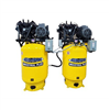 Two EMAX  10HP 3ph 120 Gallon Vertical Solo Mounted Alternating Silent Air compressors-w/Pressure Lubricated pumps