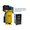 EMAX Silent Industrial Plus 10 HP 1-Phase 80 gal. Vertical Compressor with 58 CFM Dryer Bundle-With Pressure Lube Pump
