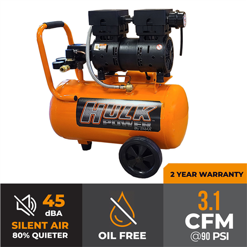 Hulk by EMAX 1hp 6 Gal. Silent Air Portable Compressor