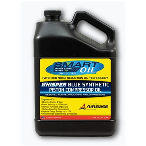 Whisper Blue 1 gal. Synthetic Piston Compressor Smart Oil