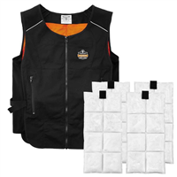 Ergodyne 12135</Br>6260 L/Xl Black Lightweight Phase Change Cooling Vest With Packs