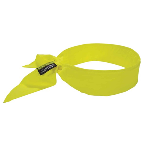 Ergodyne 12397 6702 Lime Evap. Cooling Bandana - Embedded Polymers - Tie